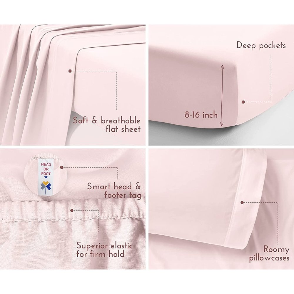 New California Design Den - California King Size Bed Sheets Soft 100% Cotton Coo - Picture 3 of 8